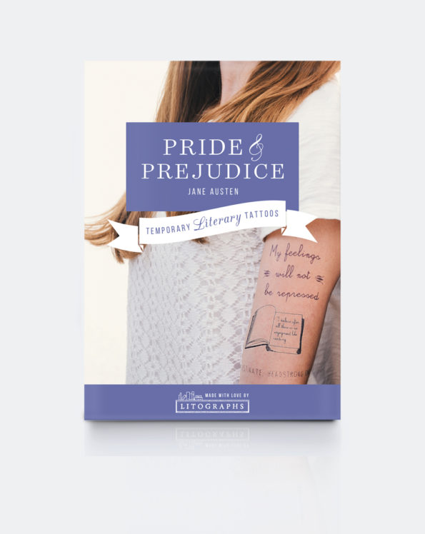 Pride & Prejudice Literary Temporary Tattoos